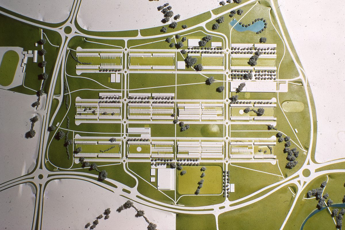 Model of the Netherfield housing estate layout in Milton Keynes.  Credit: architecturetoday.co.uk